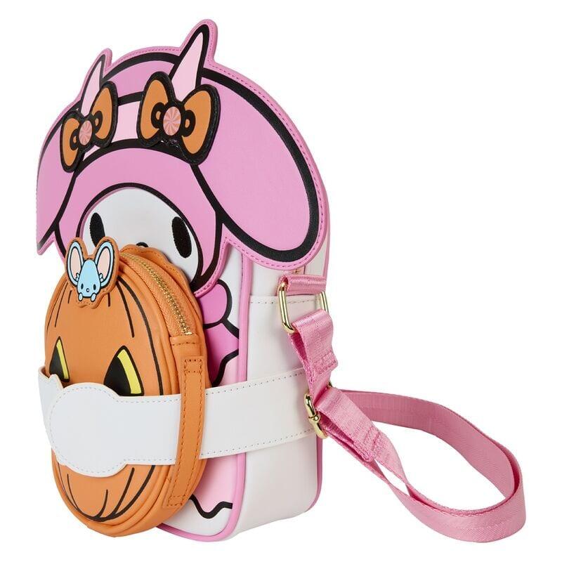 Borsa per bambini My Melody Hello Kitty Devil in ecopelle con tracolla rosa e 4/4