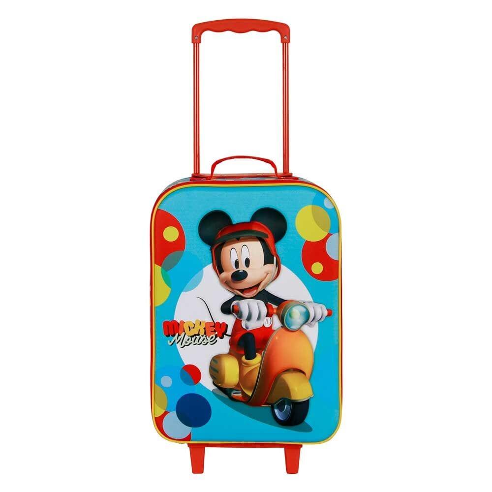 Mala de viagem infantil Mickey Mouse com rodinhas, relevo 3D e alça ajustável 4/7