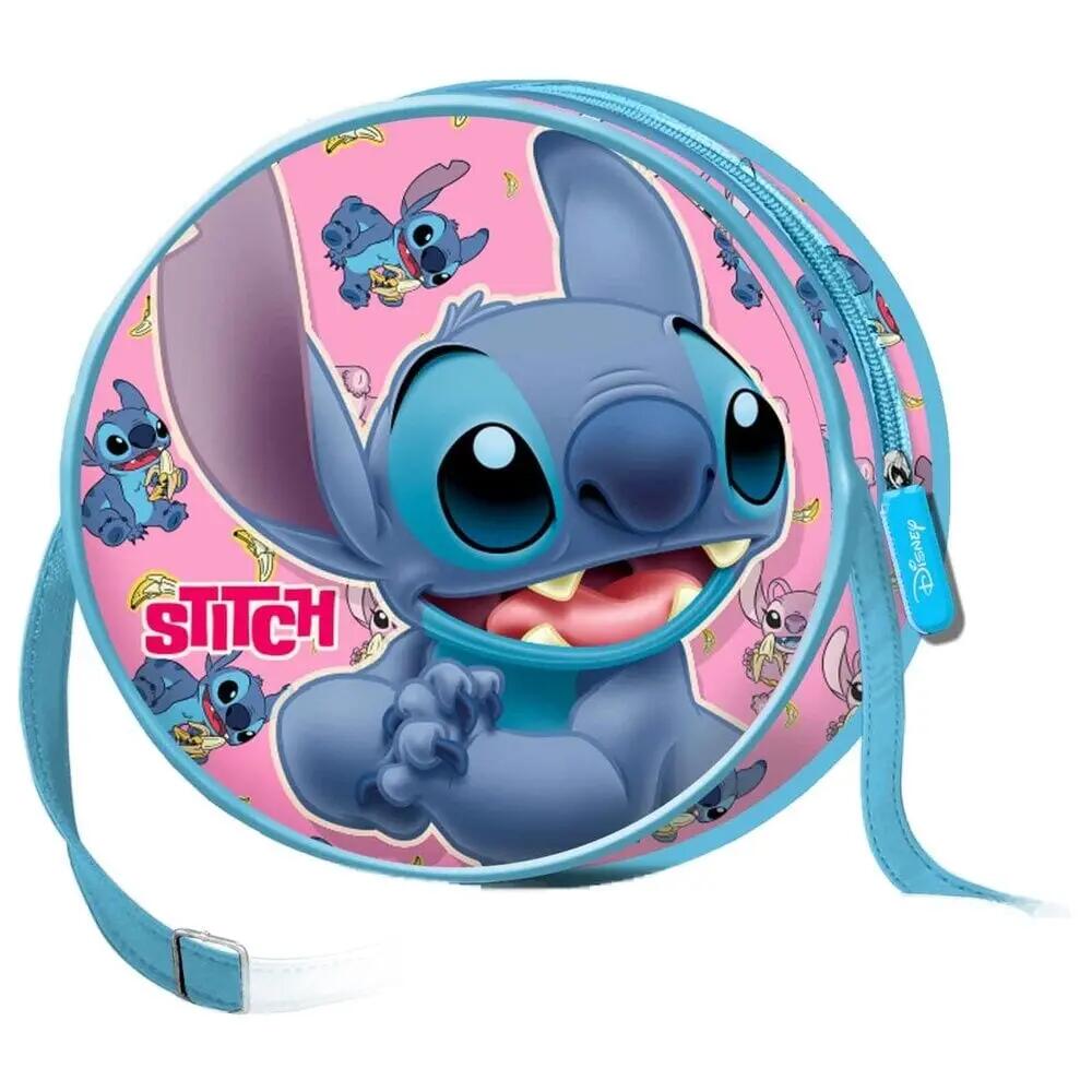 Sac à main rond Stitch pour enfants, avec bandoulière réglable et fermeture 2/3