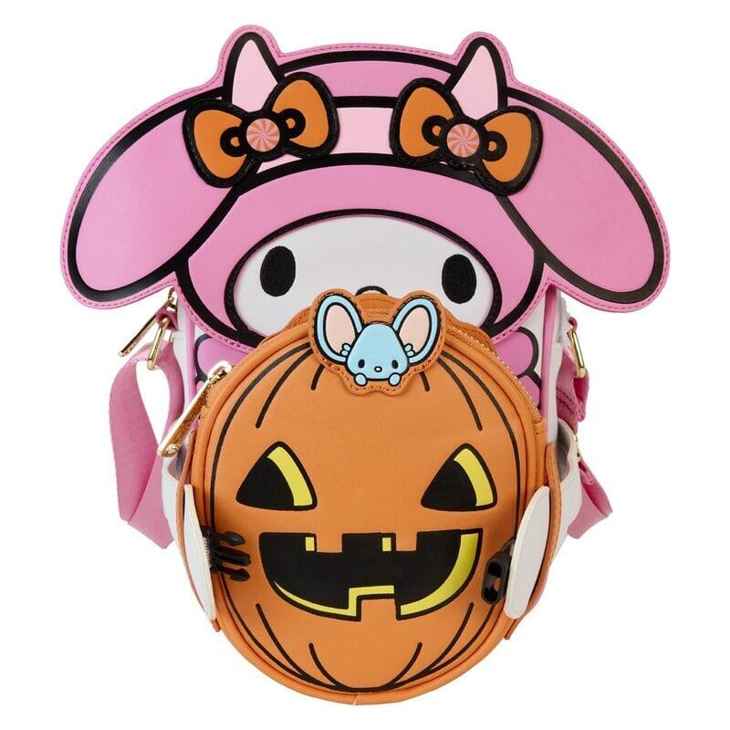 Borsa per bambini My Melody Hello Kitty Devil in ecopelle con tracolla rosa e 2/4