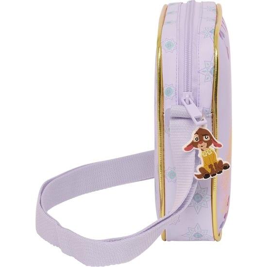 Bolsa de ombro rosa princesa para crianças com alça ajustável. 3/3