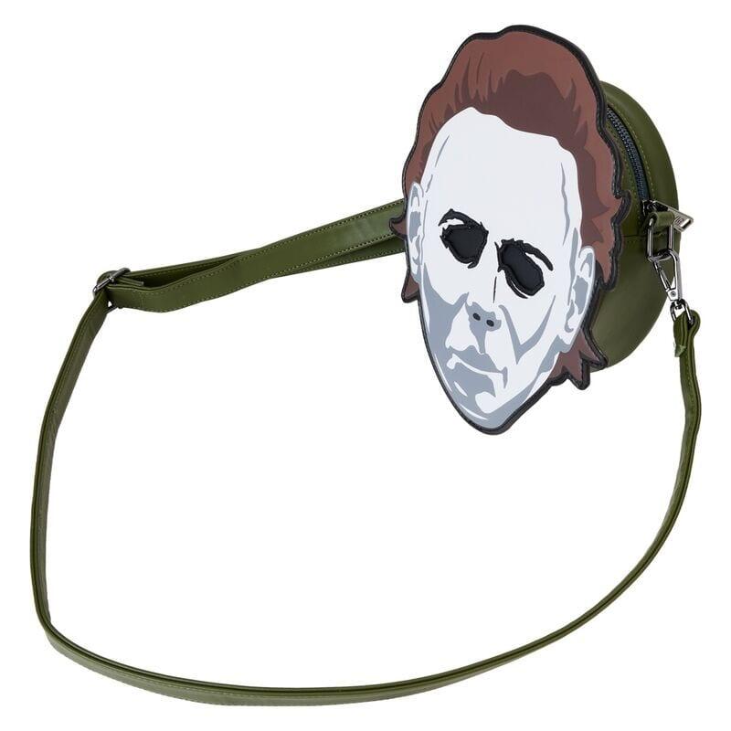 Bolsa Bandolera Adultos Michael Myers Piel Vegana con Cremallera Verde 4/4