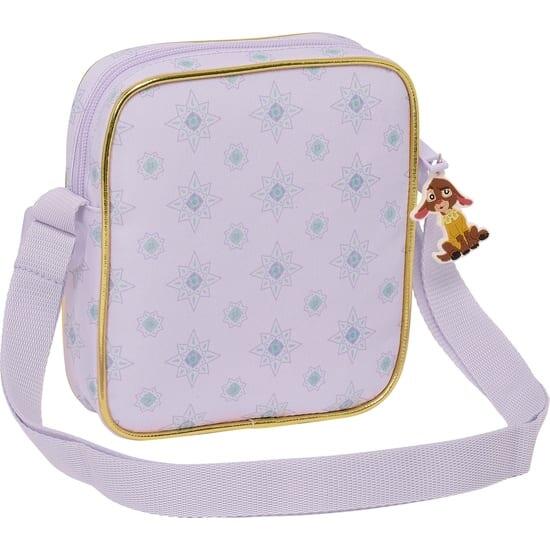 Bolsa de ombro rosa princesa para crianças com alça ajustável. 2/3