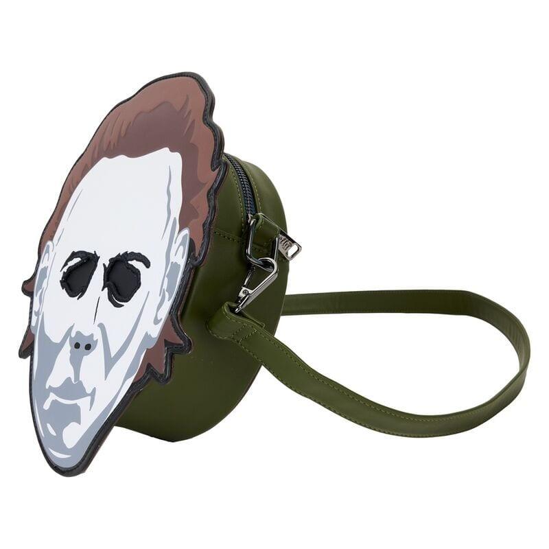 Bolsa Bandolera Adultos Michael Myers Piel Vegana con Cremallera Verde 3/4