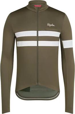 Rapha brevet jersey khaki/wit herenstrui met lange mouwen