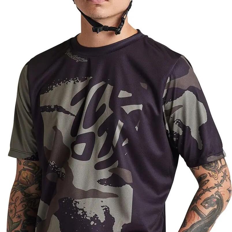 Troy Lee Designs Flowline Short Sleeve Jersey Black/Green
