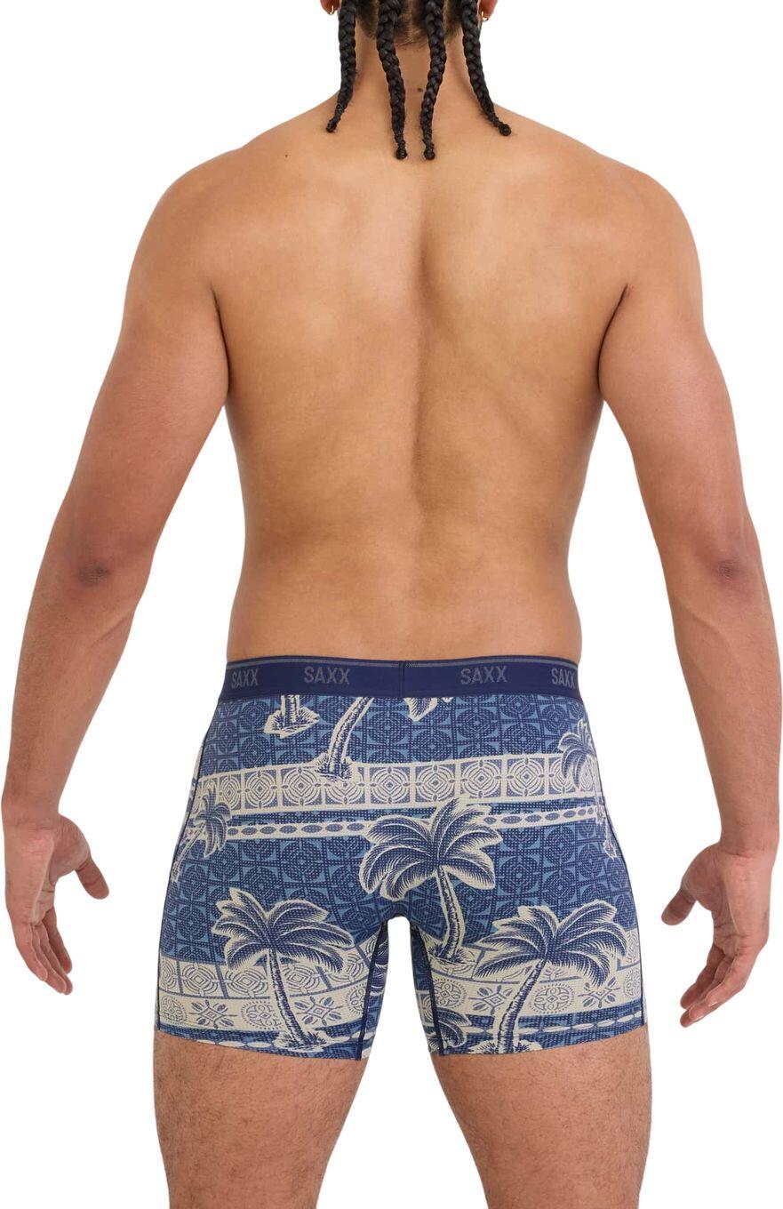 Boxer Saxx Quest Quick-Dry Mesh Brief Fly Bleu/Beige Homme 3/4
