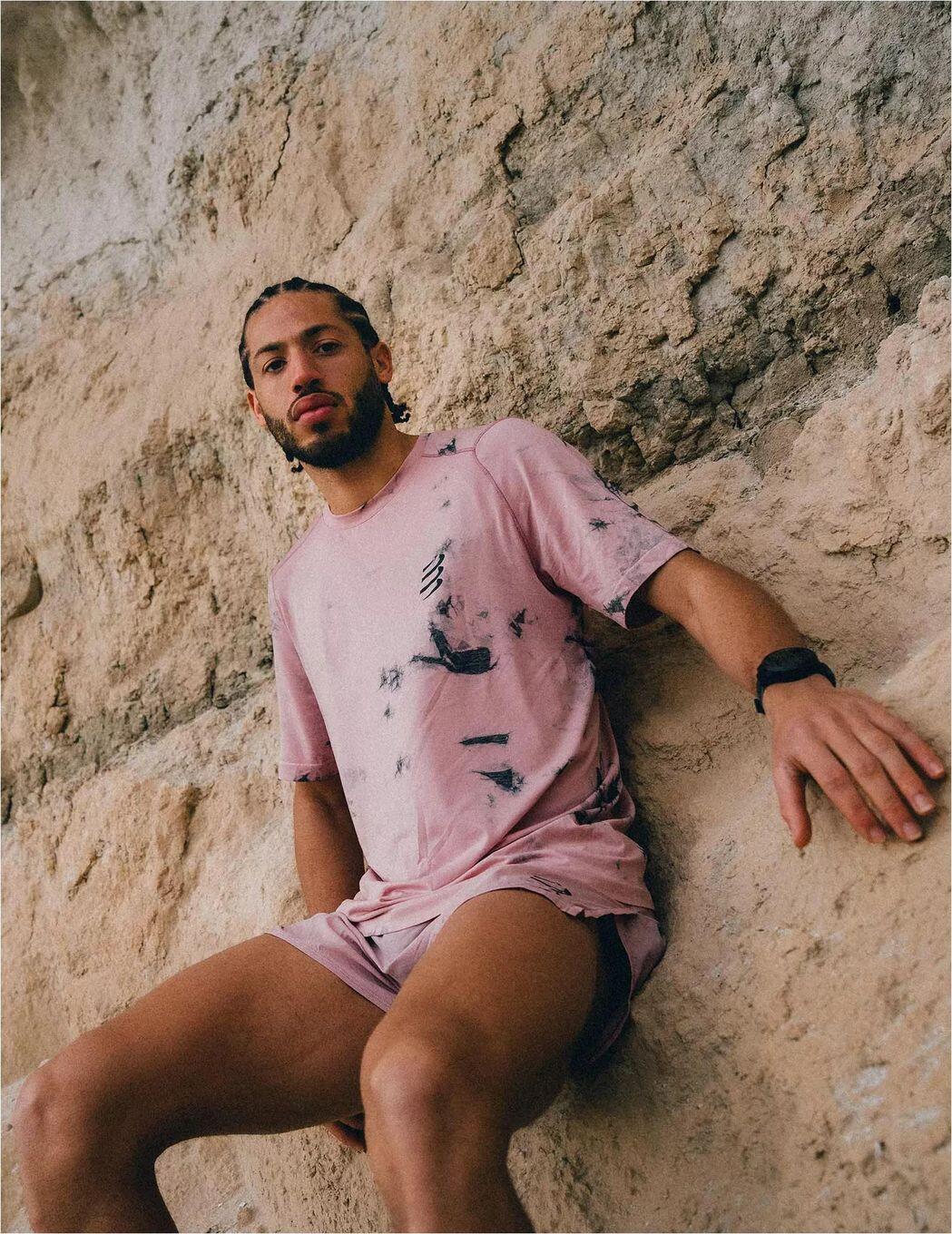 Maglia a maniche corte Compressport Performance Eat My Dust! Rosa da uomo 6/6