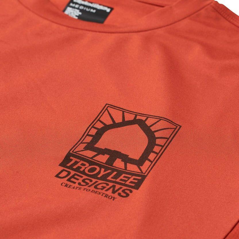 Langarm T-Shirt Troy Lee Designs Ruckus Ride Orange 5/6