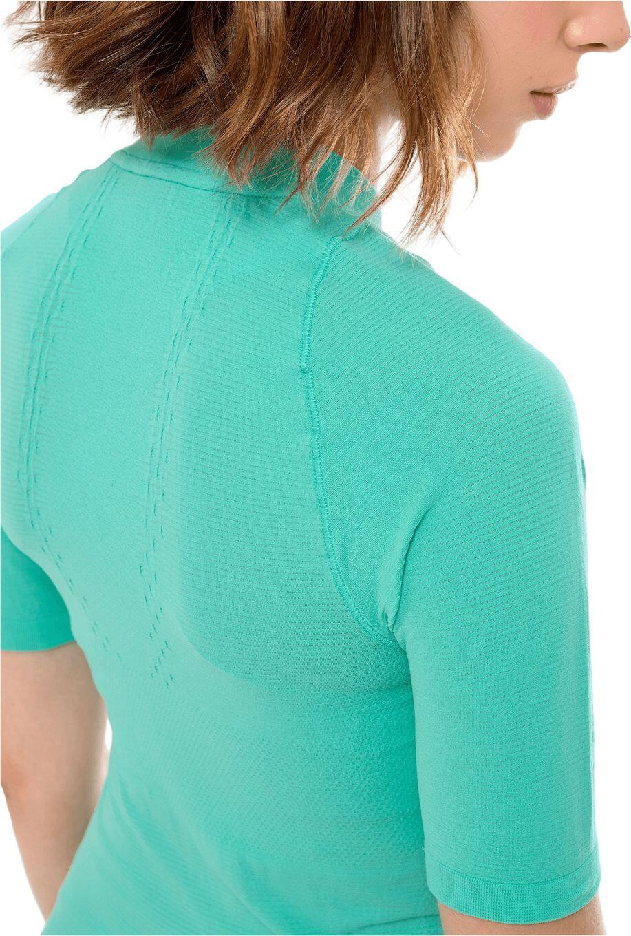 Maglia a maniche corte Compressport Trail Racing Postural blu da donna 4/4
