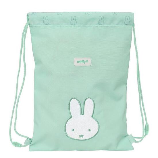 Sac de sport pour enfants Miffy avec cordons de serrage, imperméable, menthe