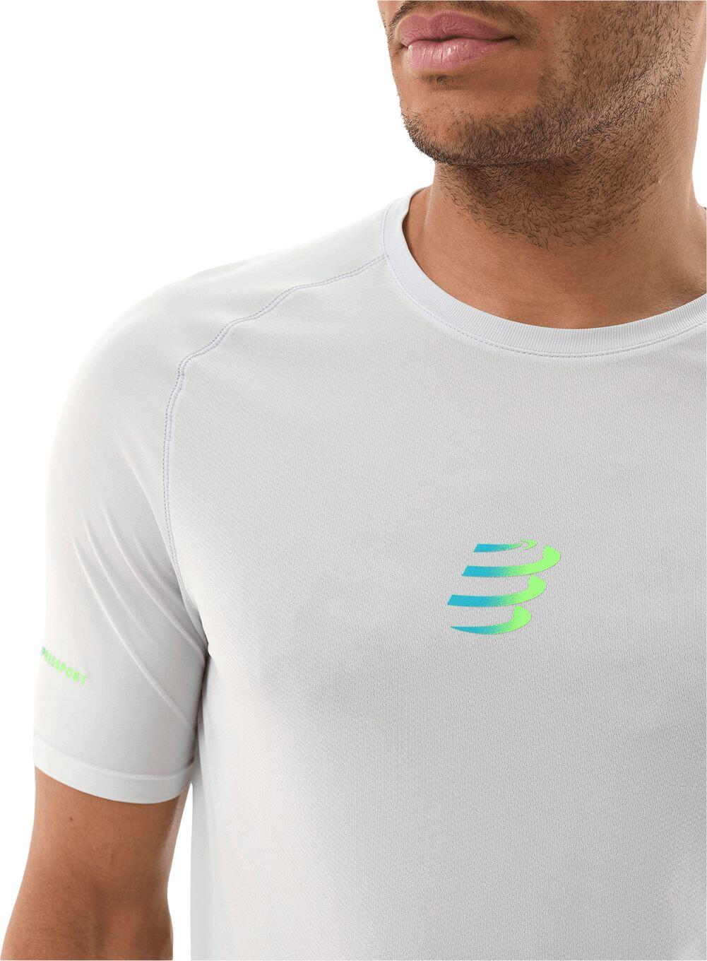 Camisola de manga curta Compressport Trail Racing cinzenta para homem 3/7