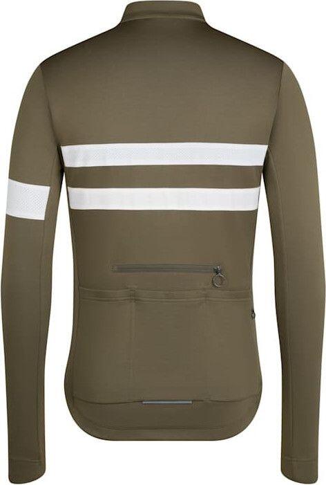Maillot manches longues Rapha Brevet Jersey Kaki/Blanc Homme 2/4