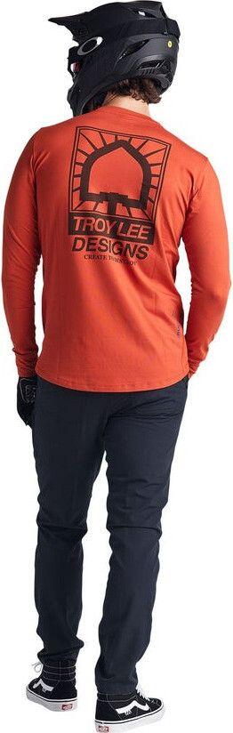 Langarm T-Shirt Troy Lee Designs Ruckus Ride Orange 3/6