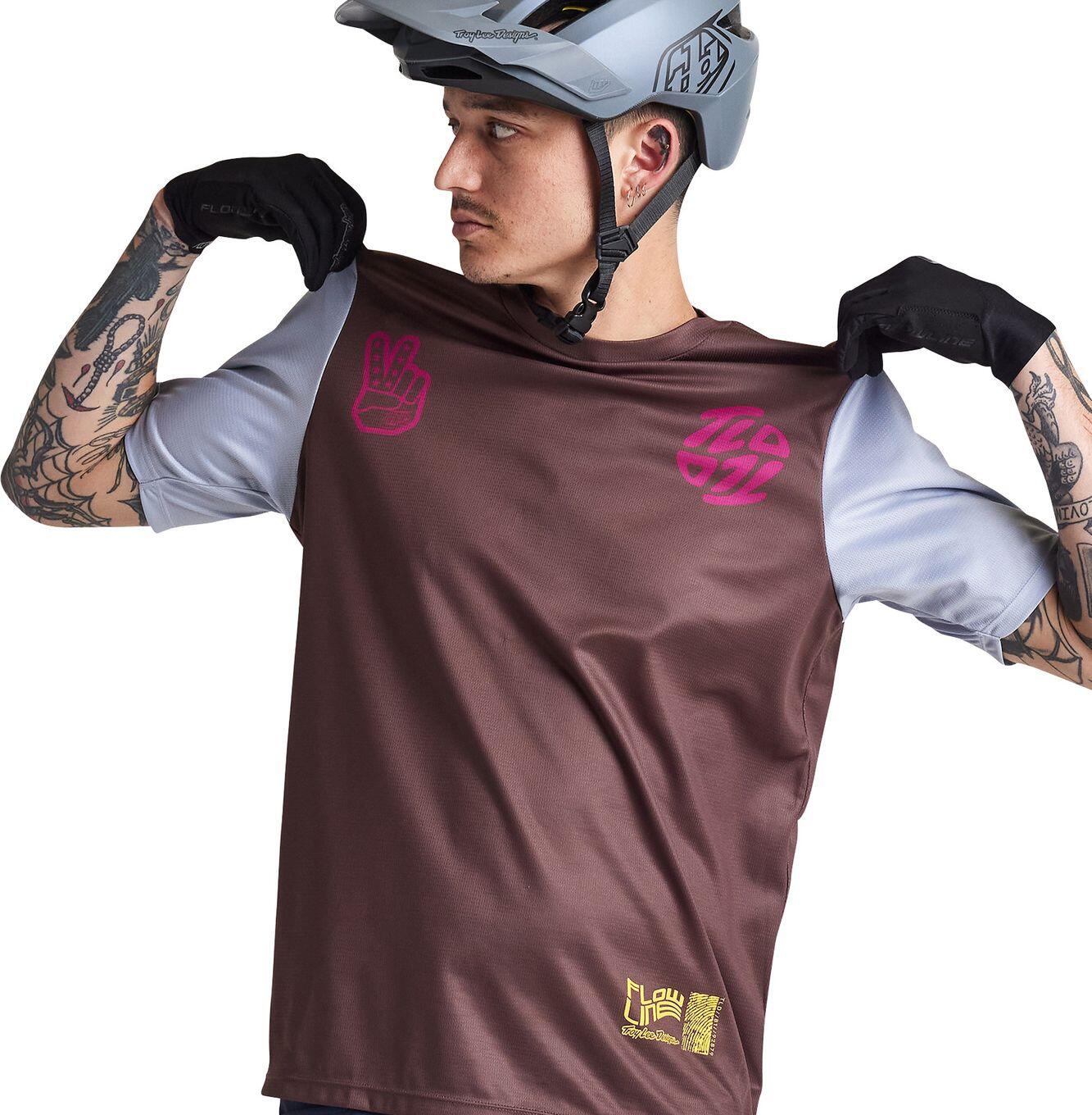 Troy Lee Designs Flowline Maglia a maniche corte Grigio/Marrone 3/6