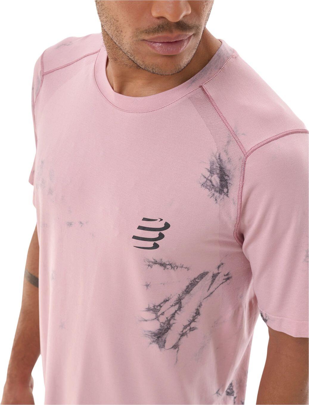 Maglia a maniche corte Compressport Performance Eat My Dust! Rosa da uomo 3/6