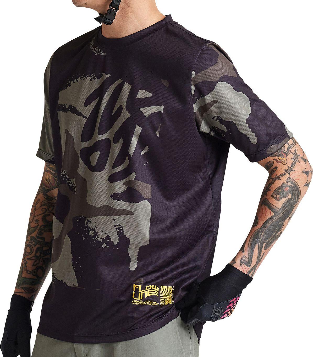 Troy Lee Designs Flowline Maglia a maniche corte Nero/Verde 4/7