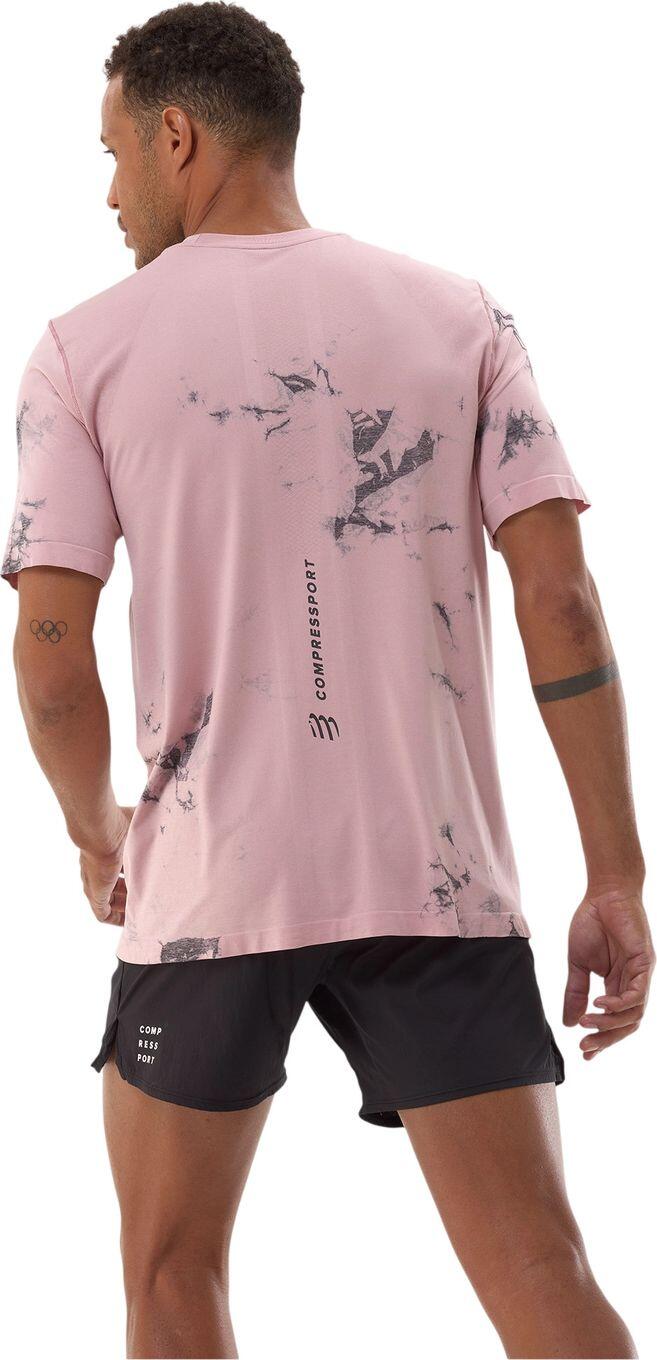 Maglia a maniche corte Compressport Performance Eat My Dust! Rosa da uomo 2/6