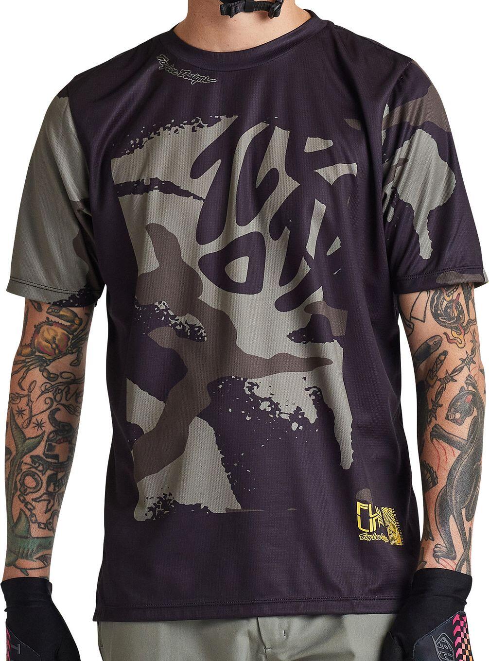 Troy Lee Designs Flowline Maglia a maniche corte Nero/Verde 2/7