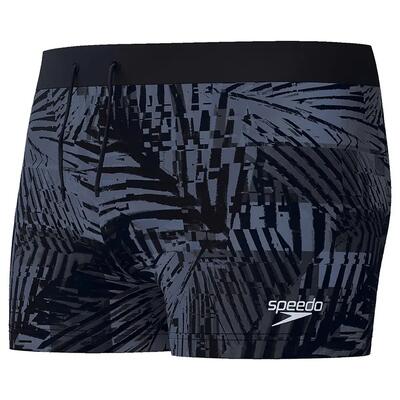 Heren aquashort valmilton palm zwart & grijs multi