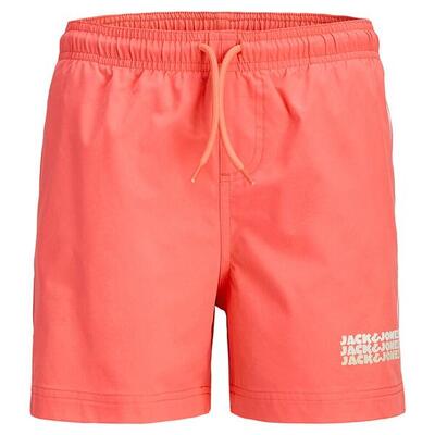 Kids zwemshort sunrise triple logo koraal oranje