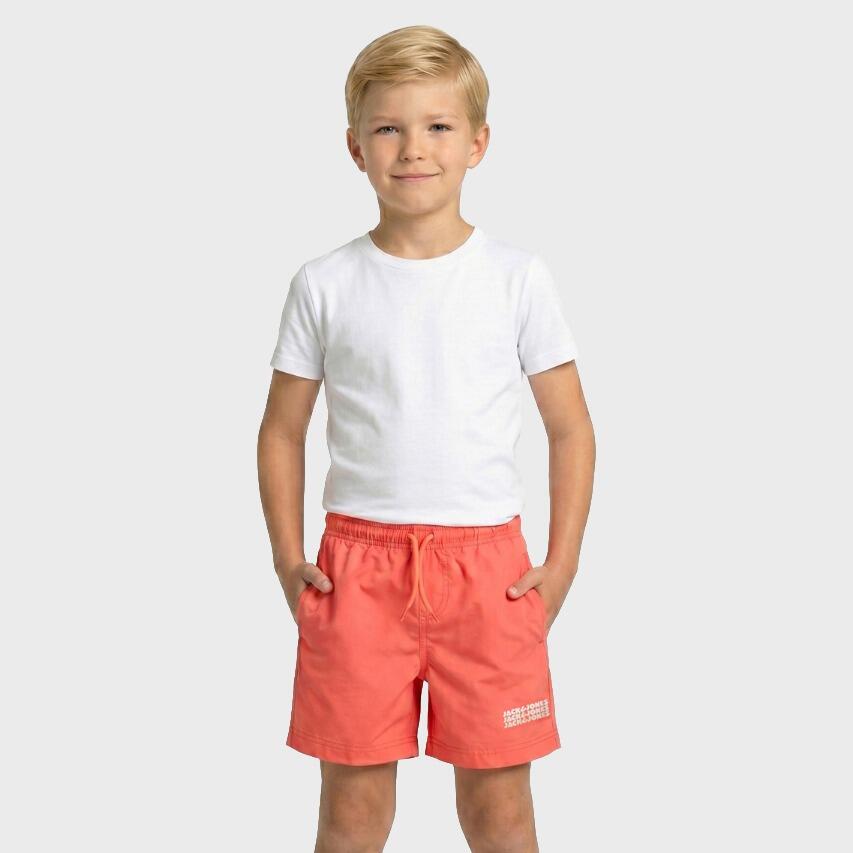 Kids Zwemshort Sunrise Triple Logo Koraal Oranje 2/6