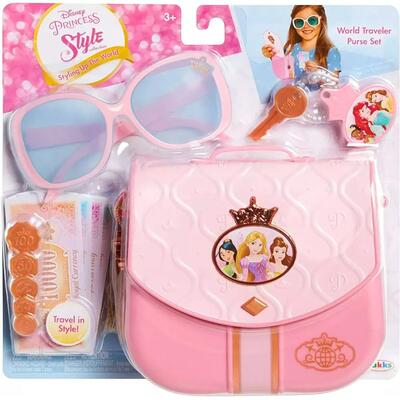 Borsa da viaggio per bambine a tema principessa con occhiali e accessori