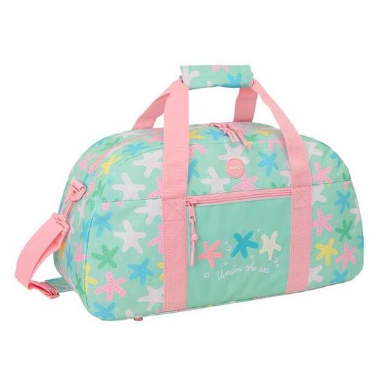 Sac de sport pour enfant avec étoiles et bandoulière réglable, vert menthe