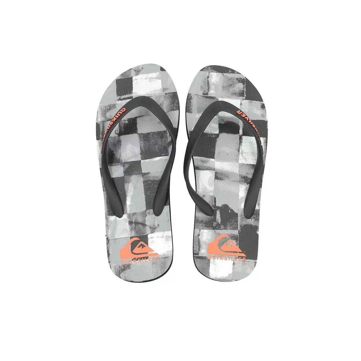 Tongs JAVA RESIN CHECK Quiksilver NOIR/GRIS AQYL100855 3/4