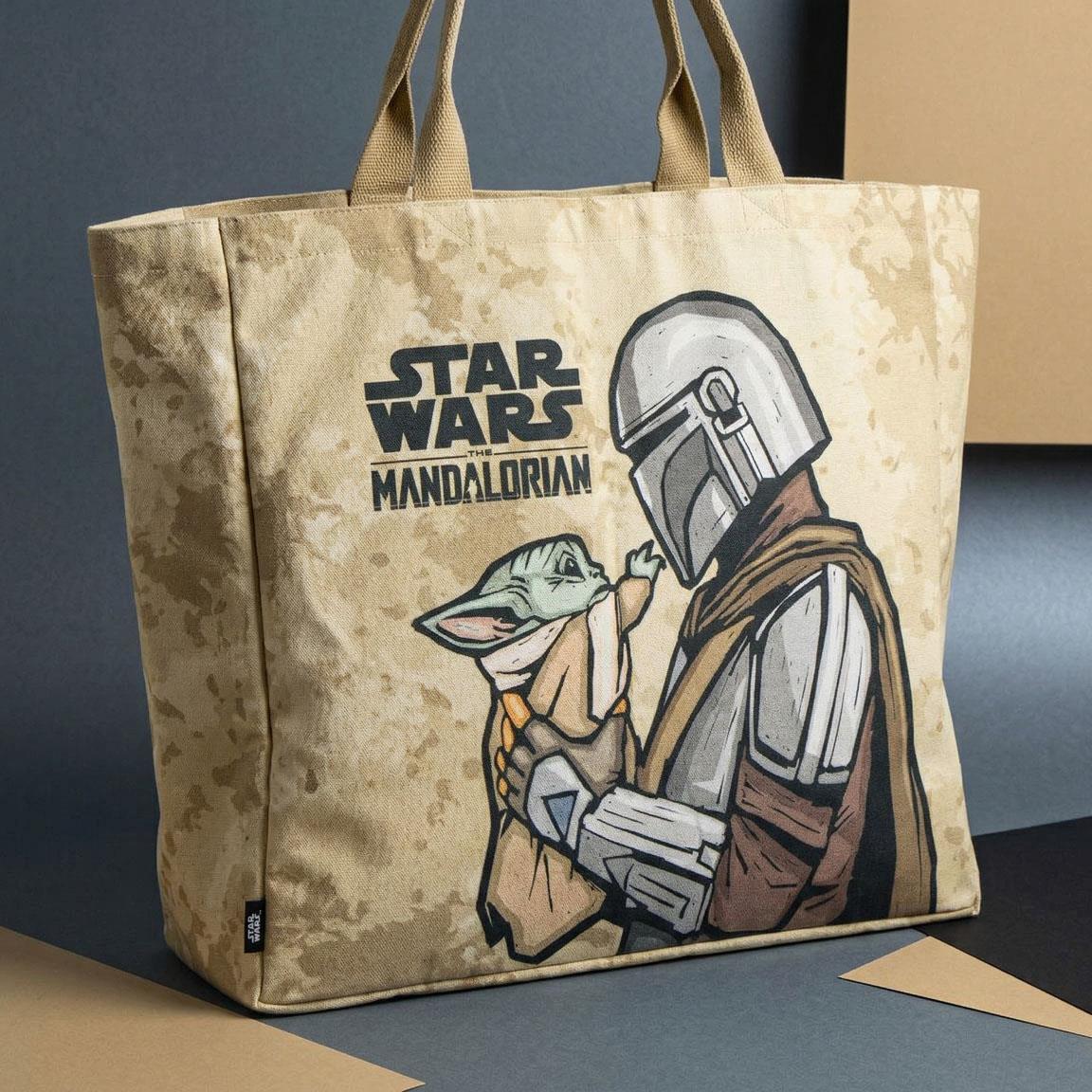 Sac cabas XL pour adulte The Mandalorian en polyester et coton beige 5/6