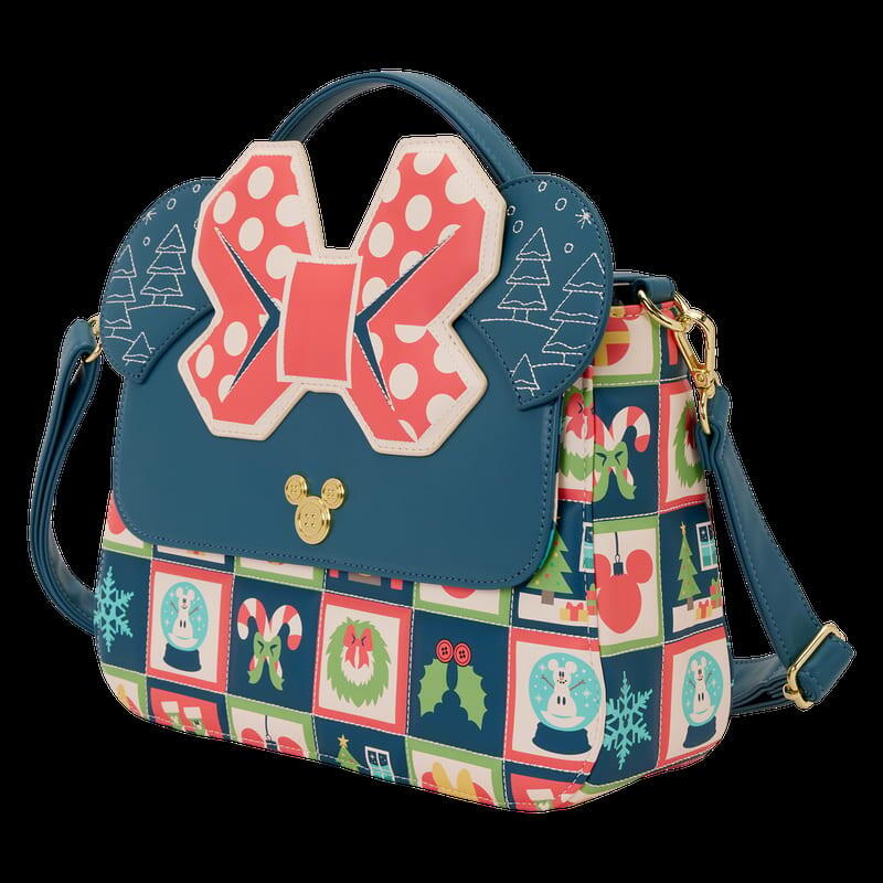 Bolso Bandolera Infantil Mickey Holiday con Asa Superior y Correa Ajustable Azul 2/5