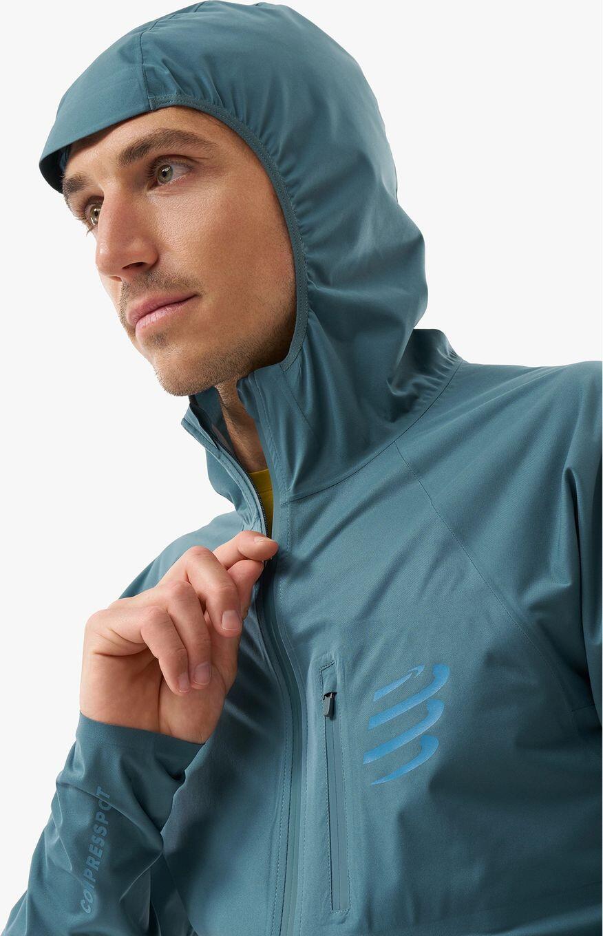 Casaco Impermeável Compressport Tempest Azul para Homem 2/6