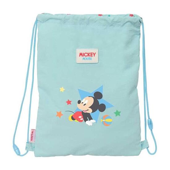 Sac de sport à cordon Mickey Mouse pour enfants, bleu