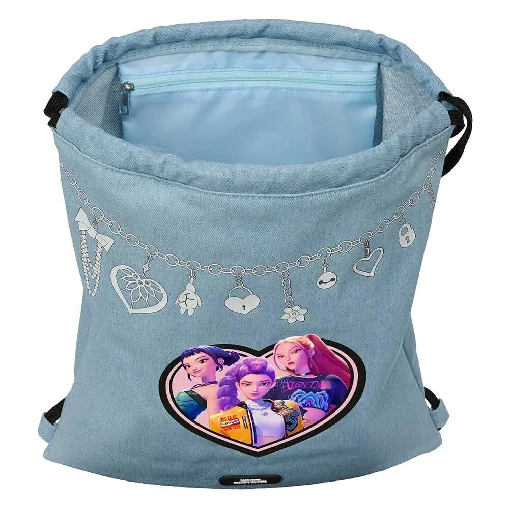 Bolsa de Deporte Saco Plano Infantil K-Pop Demon Hunters con Bolsillo Azul 6/7