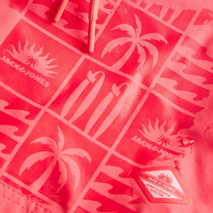 Heren Zwemshort Splash Magic Koraal Oranje 3/6