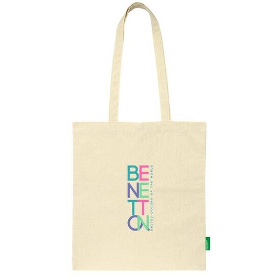 Sac cabas de sport Benetton pour adulte, grande capacité, avec poignées, beige