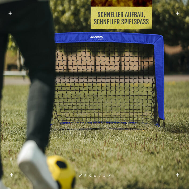 RACETEX 2er Pop-Up Fußballtor-Set Kinder, blau 6/7