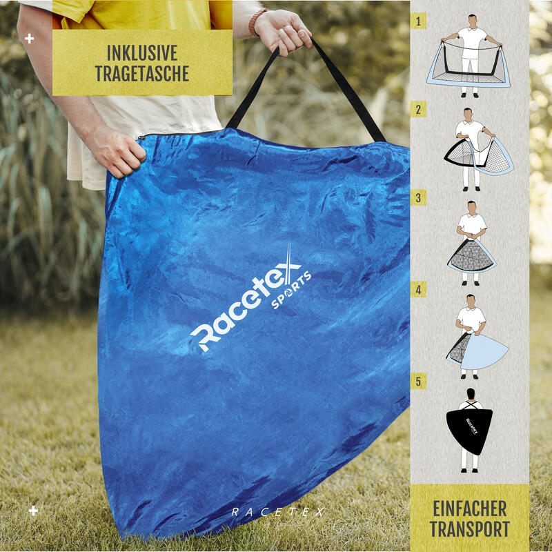 RACETEX 2er Pop-Up Fußballtor-Set Kinder, blau 4/7