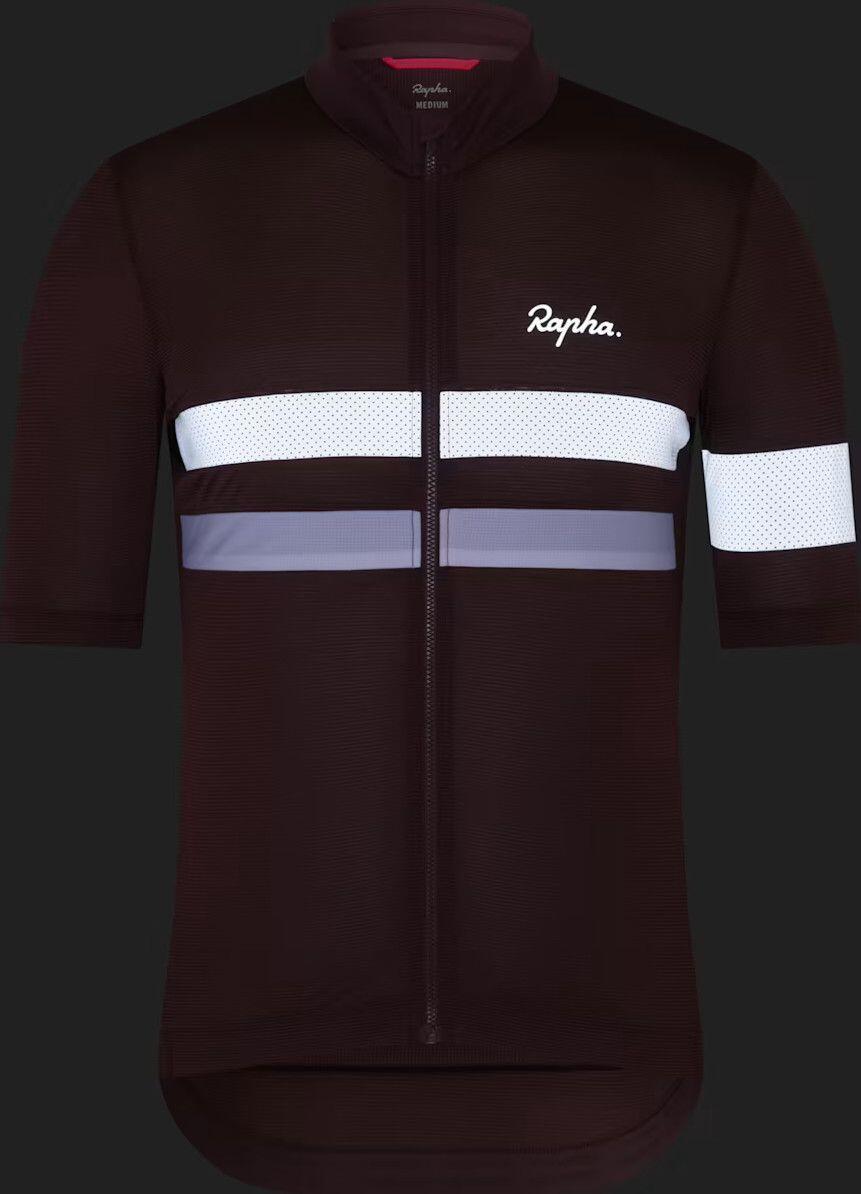 Maillot manches courtes Rapha Brevet Lightweight Violet/Blanc Homme 6/7