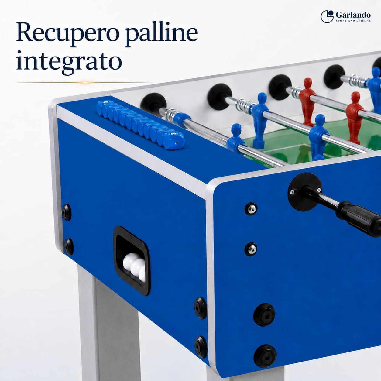 [GOALCVL] Calciobalilla Goal Italia blu indoor Aste Rientranti 6/6