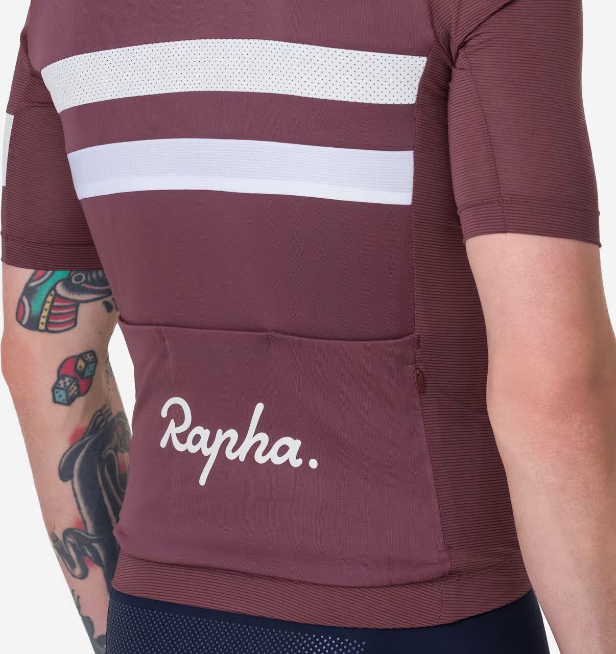 Maillot manches courtes Rapha Brevet Lightweight Violet/Blanc Homme 3/7