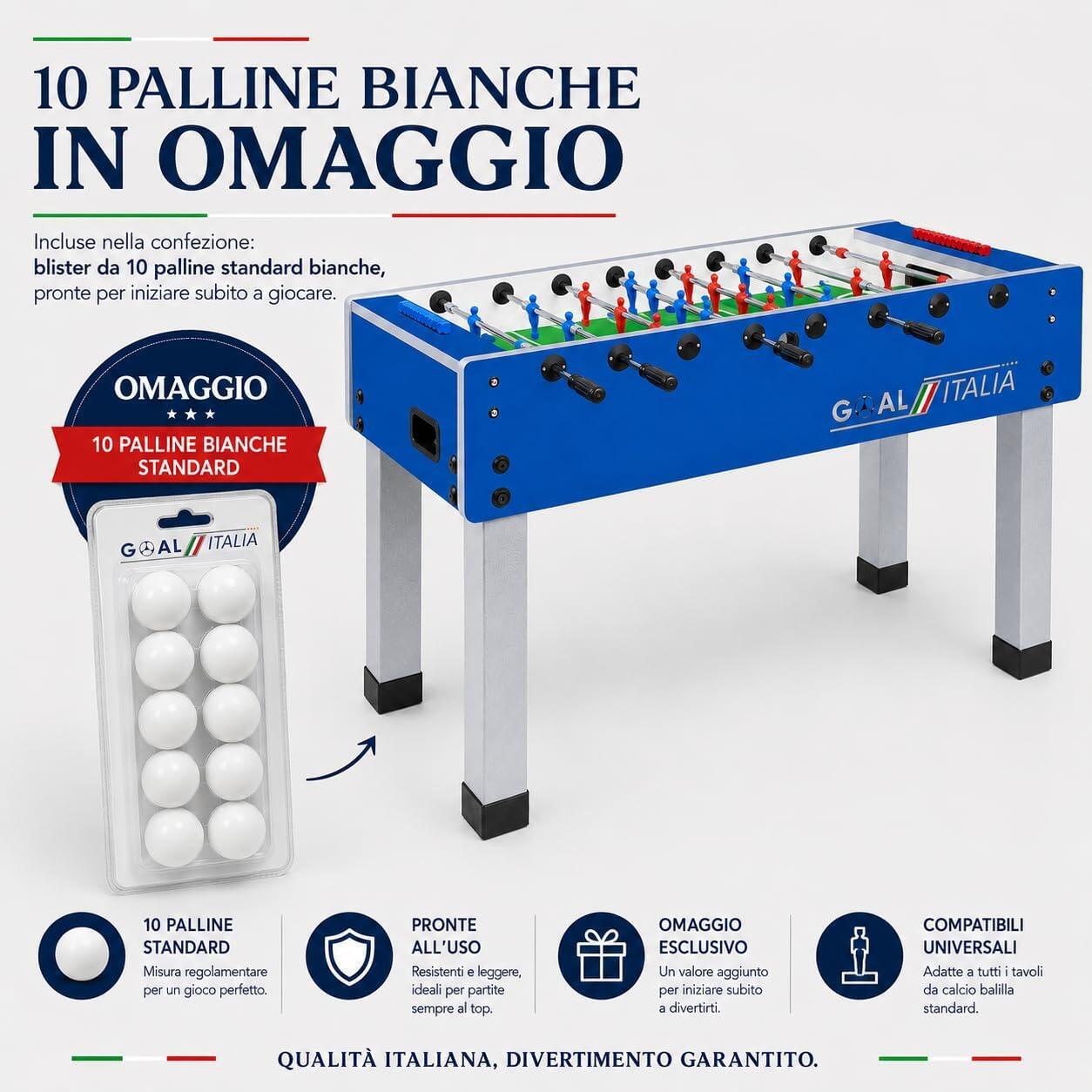 [GOALCVL] Calciobalilla Goal Italia blu indoor Aste Uscenti 2/6