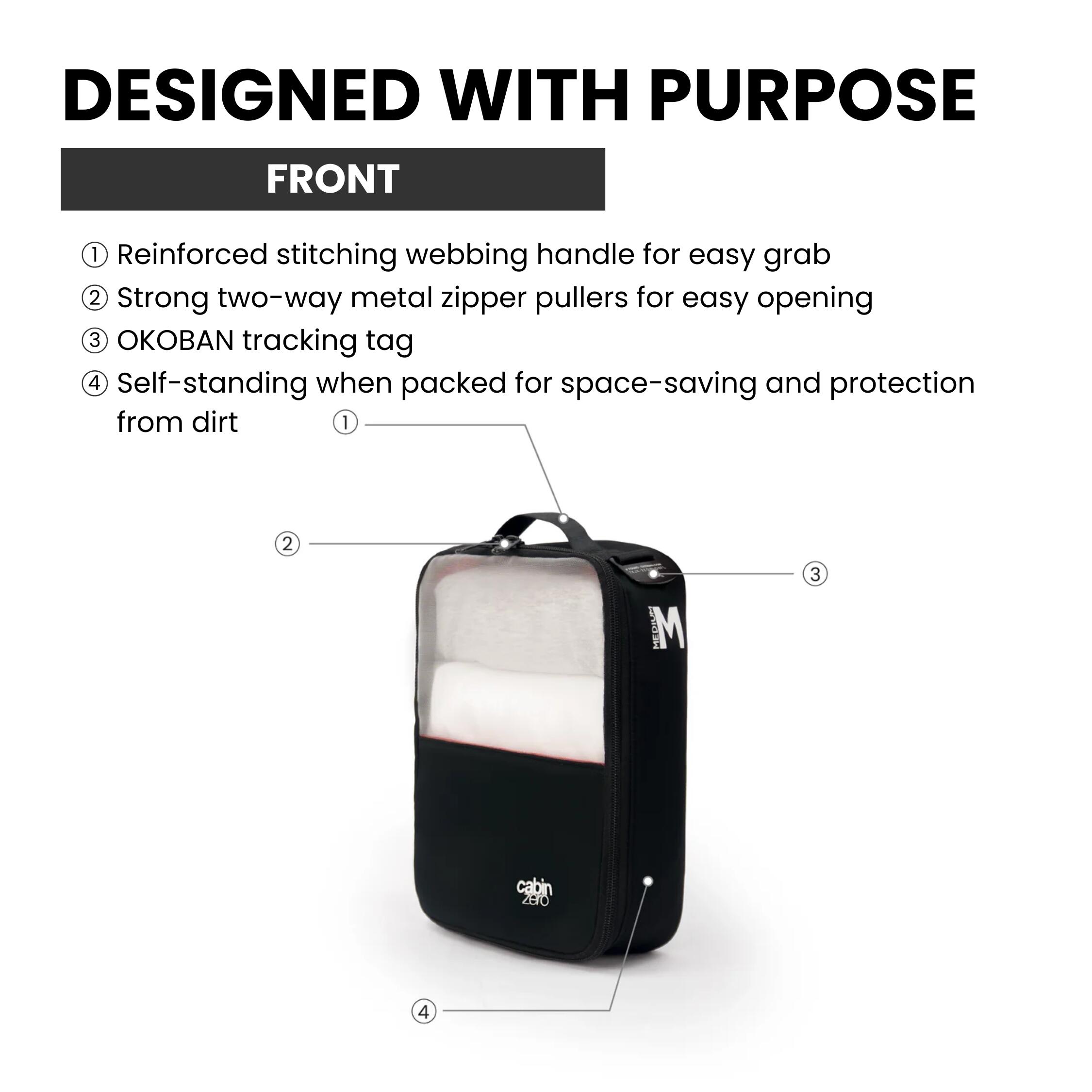 Organizer podróżny CabinZero Lux Packing Cube Medium 5.5 L - capri blue 3/7