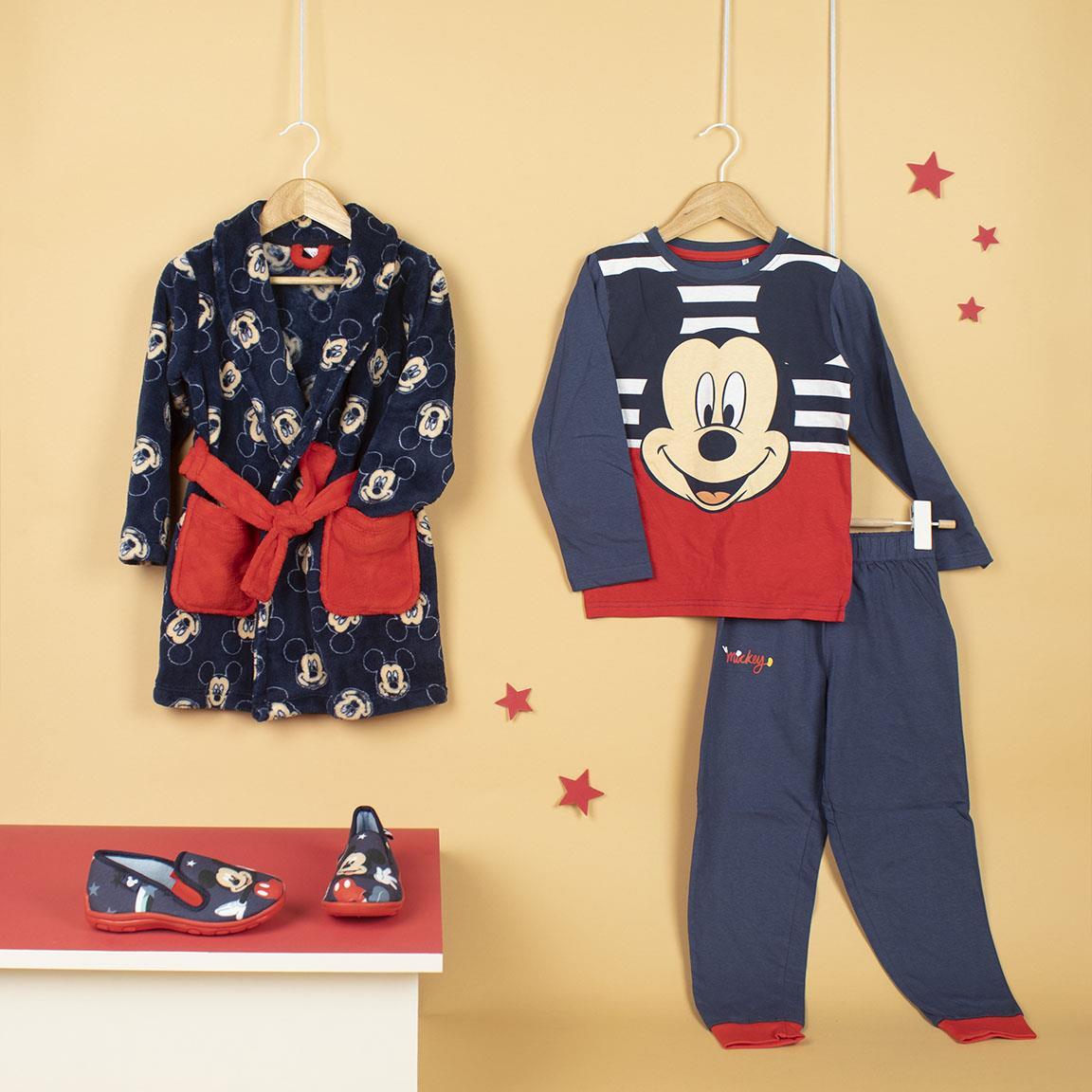 Albornoz Enfant Mickey Coral Fleece para Baño et Ducha avec Cinturón Azul 4/4