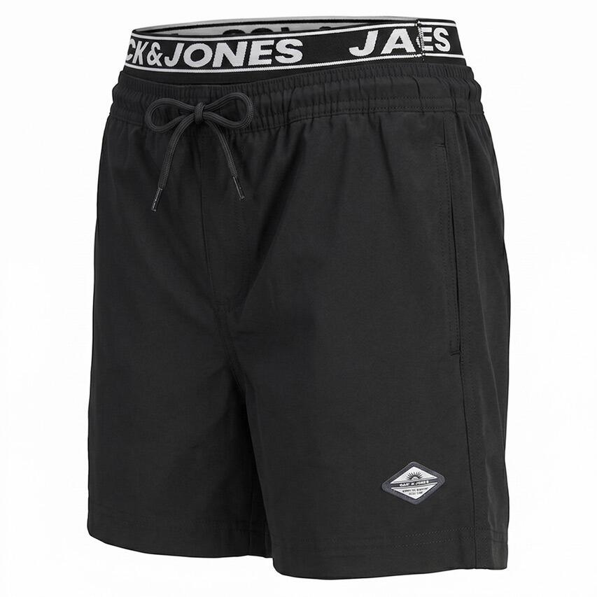 Heren Double Waistband Zwemshort Surf Zwart 4/6