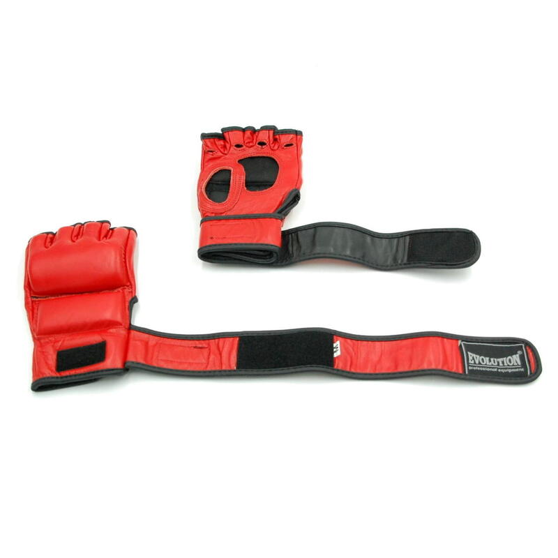 Rękawice skórzane MMA Evolution Red Pro