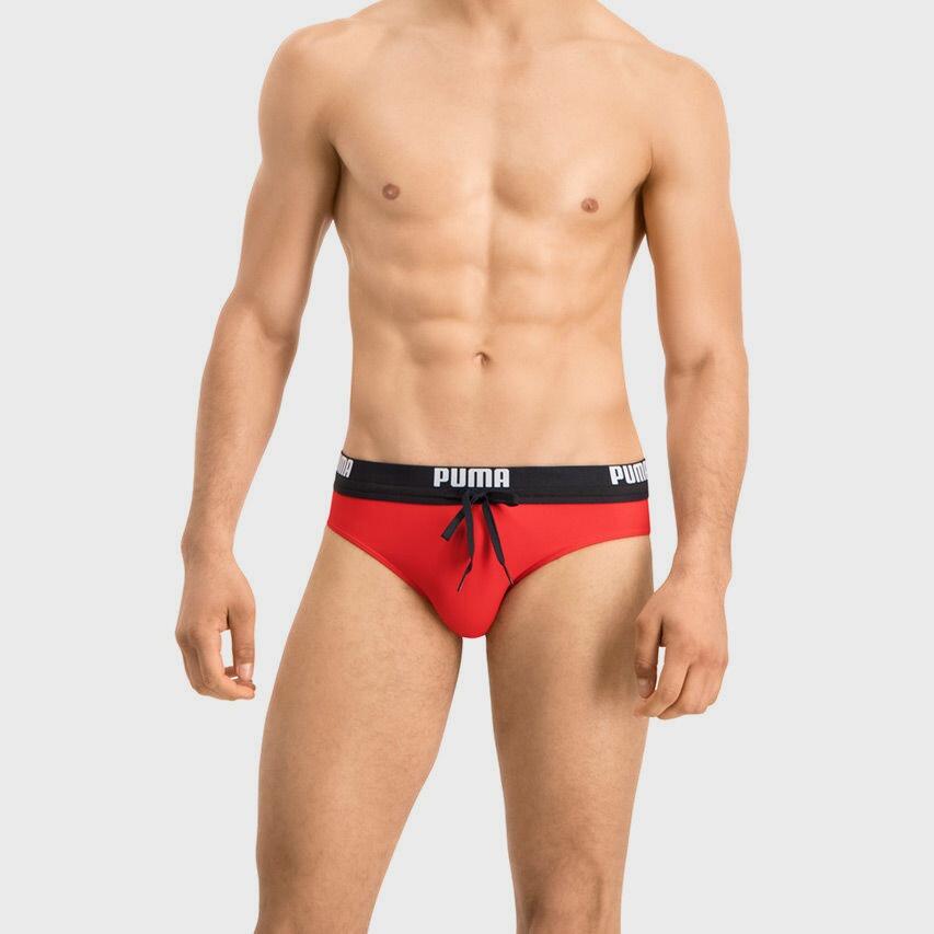 Heren Zwemslip Logo Waistband Rood 2/4