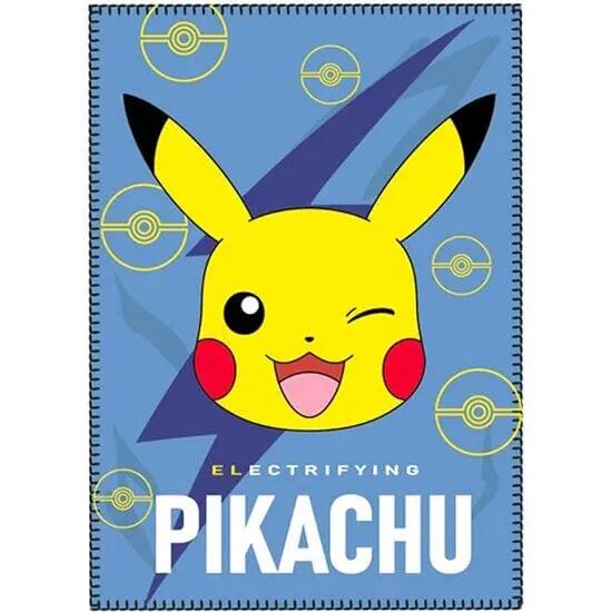 Plaid polaire Pokémon Pikachu Enfant Noir 100 x 140 cm