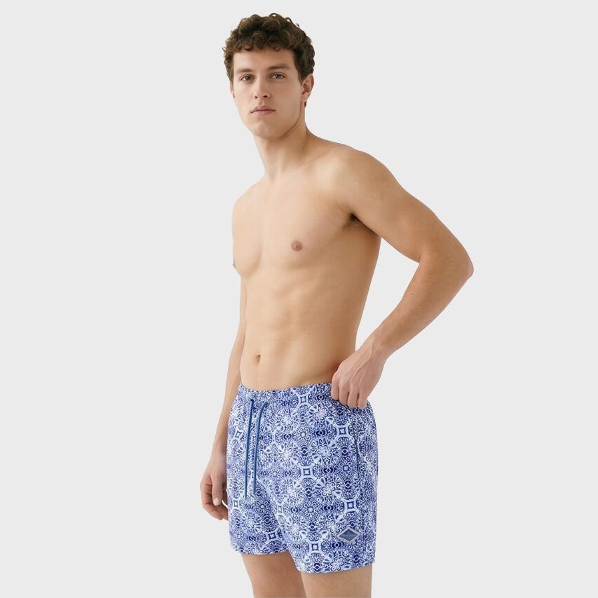 Heren Zwemshort Sand Mature Blauw & Wit Multi 2/6