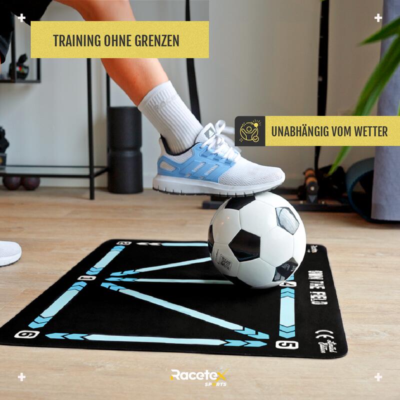 RACETEX Fußball Trainingsmatte Blau 90 x 60 cm 6/6